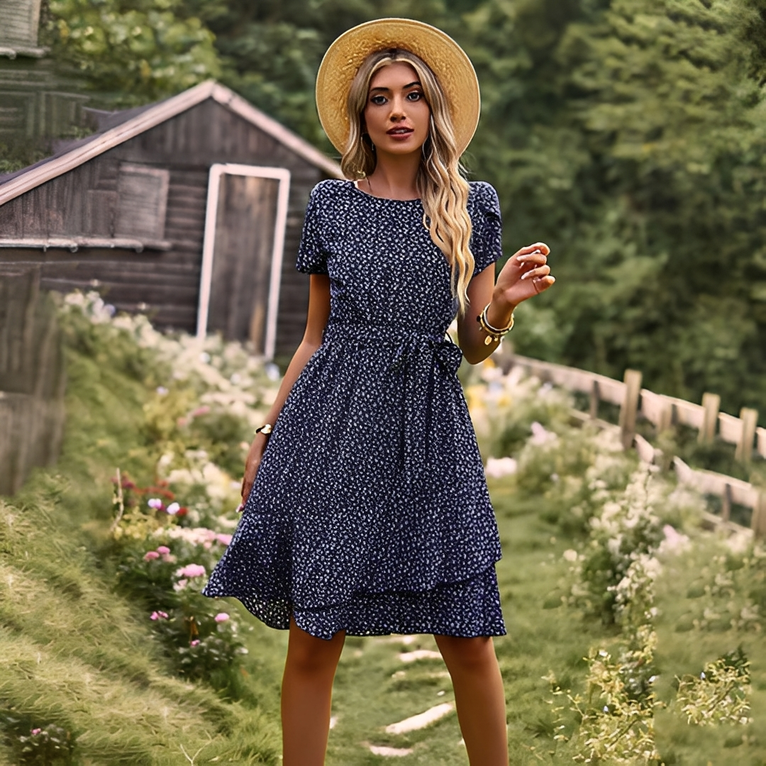 Aurellia - Komfortowa sukienka w kwiaty dla kobiet