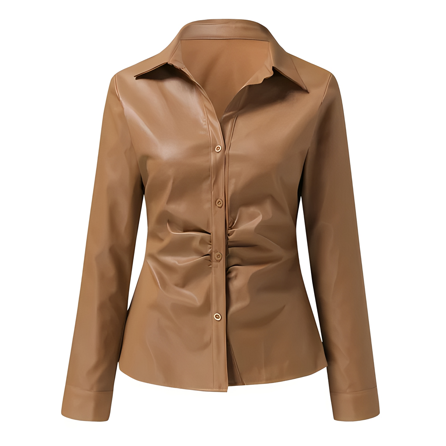 Cyriele - Stylowa damska bluzka skórzana