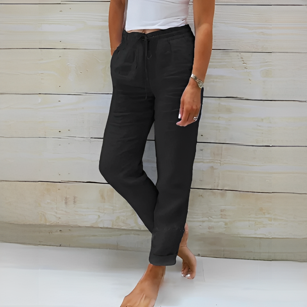 Lylia – Letnie spodnie z wysokim stanem dla kobiet