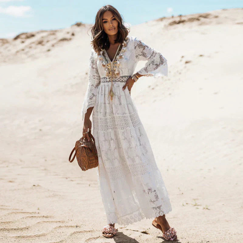 Arya - Maxikleid Boho Styl, Jesień & Wiosna