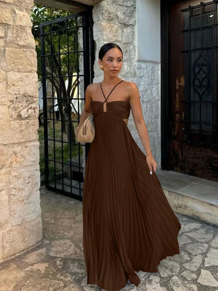 Ayelet - Plisowana Suknia Maxi, Wielofunkcyjna & Elegancka