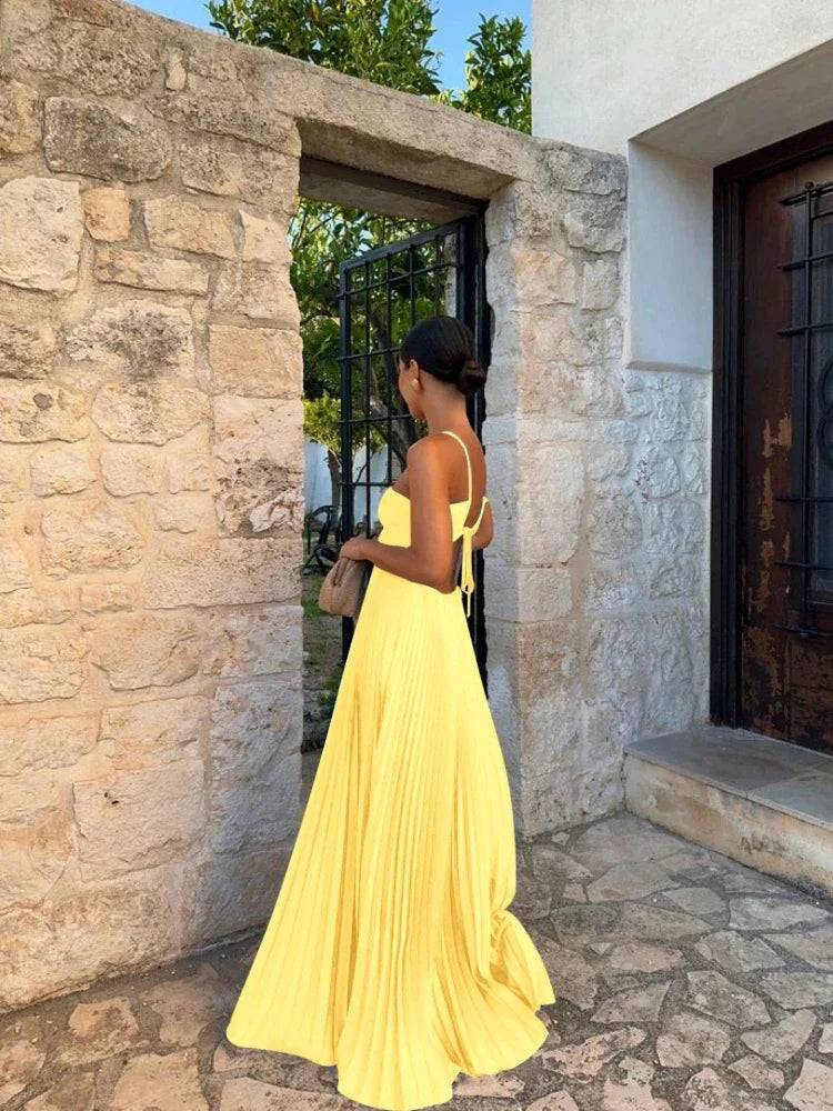 Ayelet - Plisowana Suknia Maxi, Wielofunkcyjna & Elegancka
