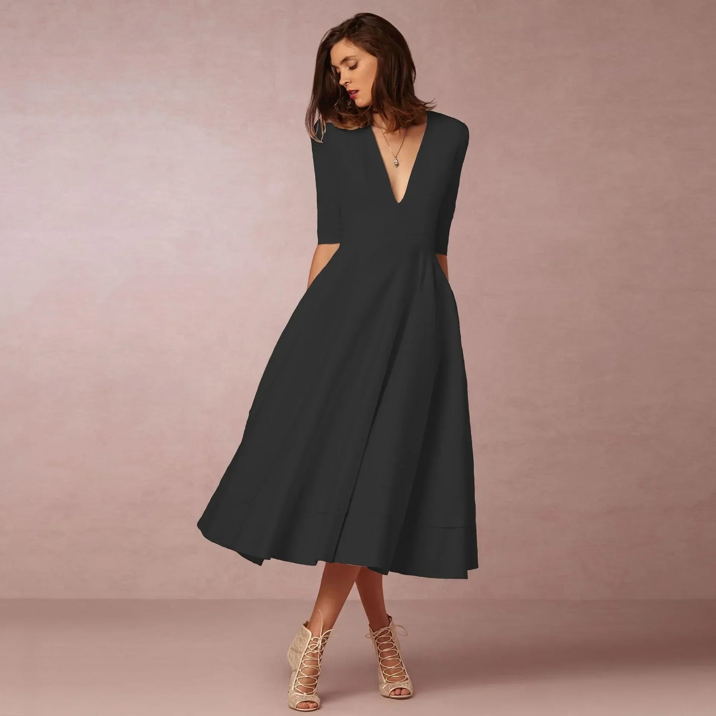 Noemi – Elegancka sukienka wieczorowa w długości midi