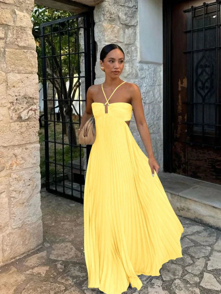 Ayelet - Plisowana Suknia Maxi, Wielofunkcyjna & Elegancka