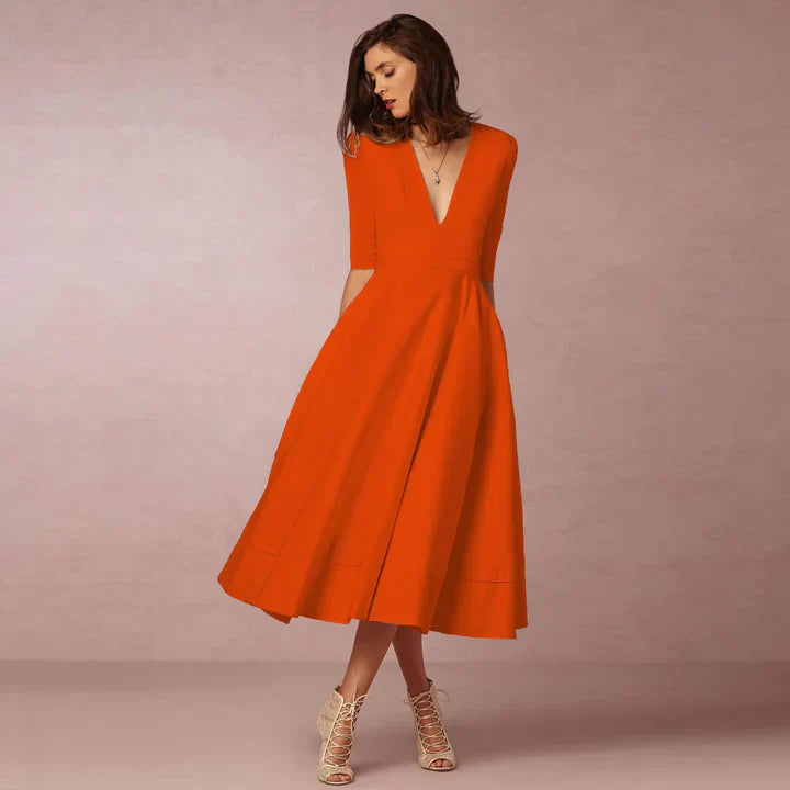 Noemi – Elegancka sukienka wieczorowa w długości midi