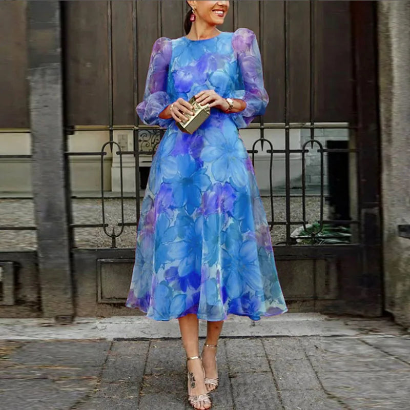 Aria – Elegancka Sukienka w Kwiaty