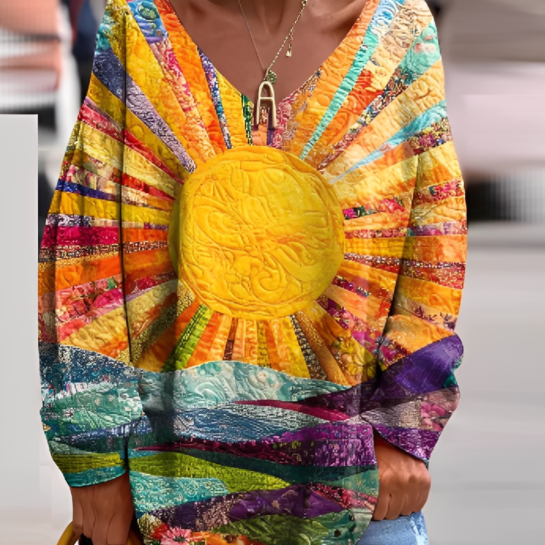 Sidonie - Kolorowa bluzka dla kobiet