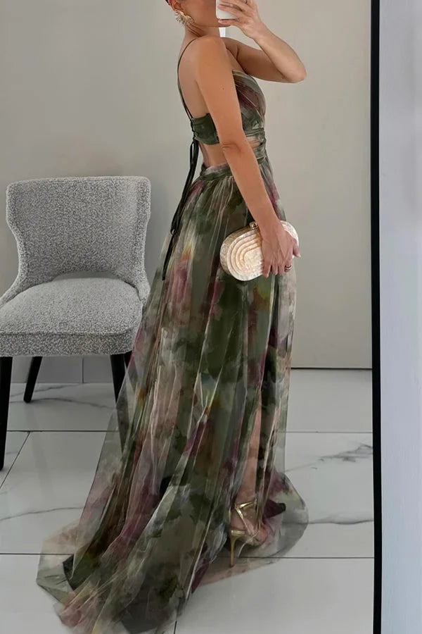 Brienne - Suknia Maxi Damska, Elegancka & Warstwowa