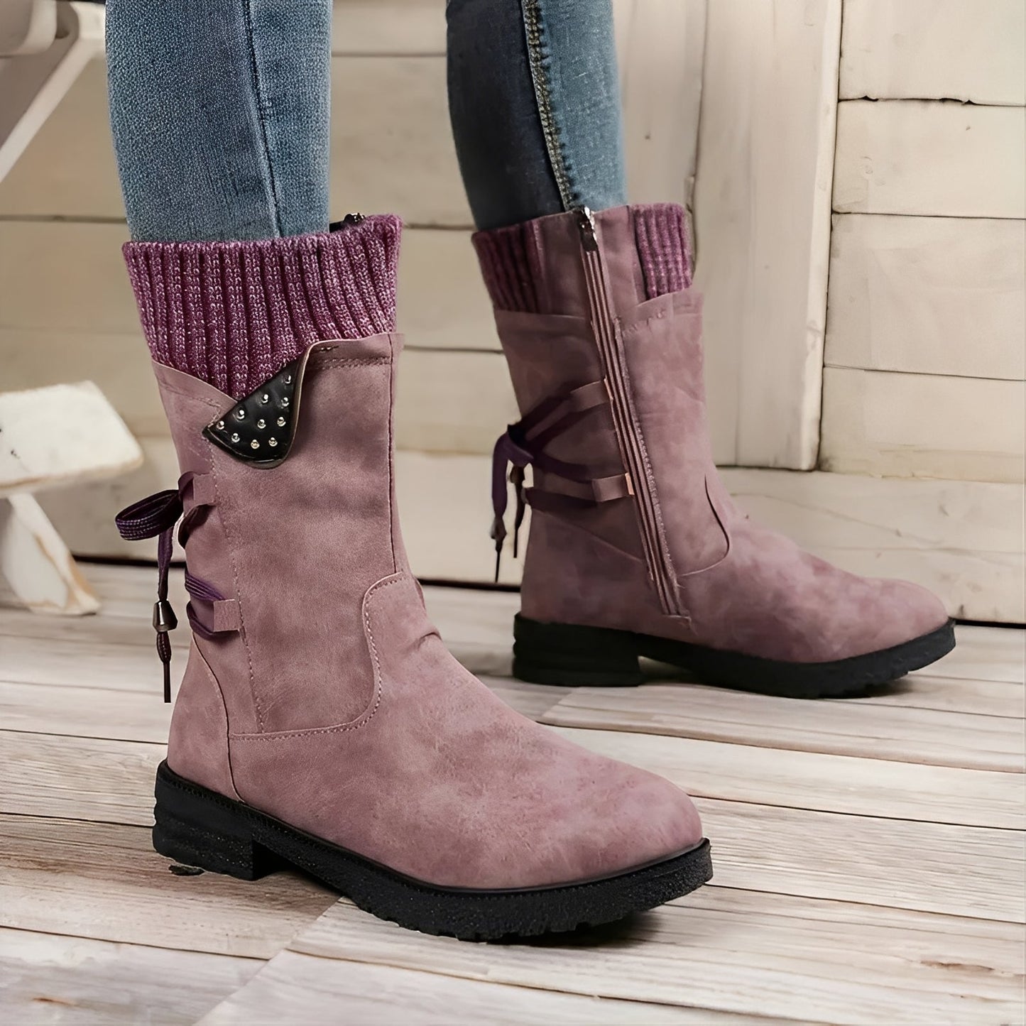 Sharalyn - Wygodne zimowe buty damskie do połowy łydki