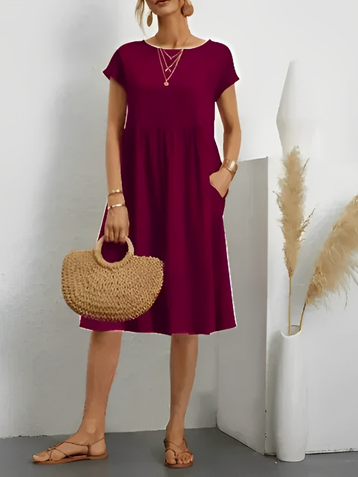 Amira – Elegancka letnia sukienka z rękawami