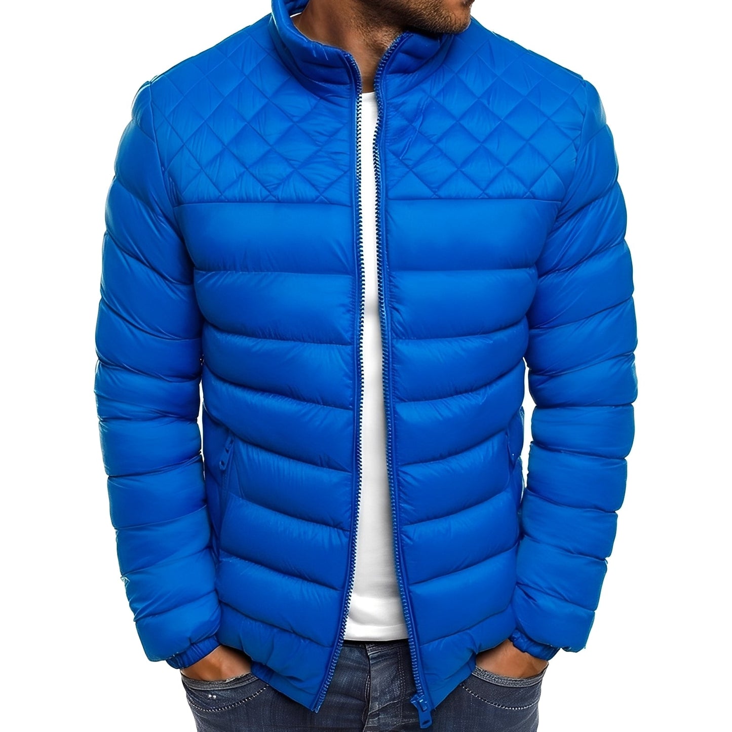 Jeffry - Męska elegancka kurtka wiatroszczelna na zewnątrz