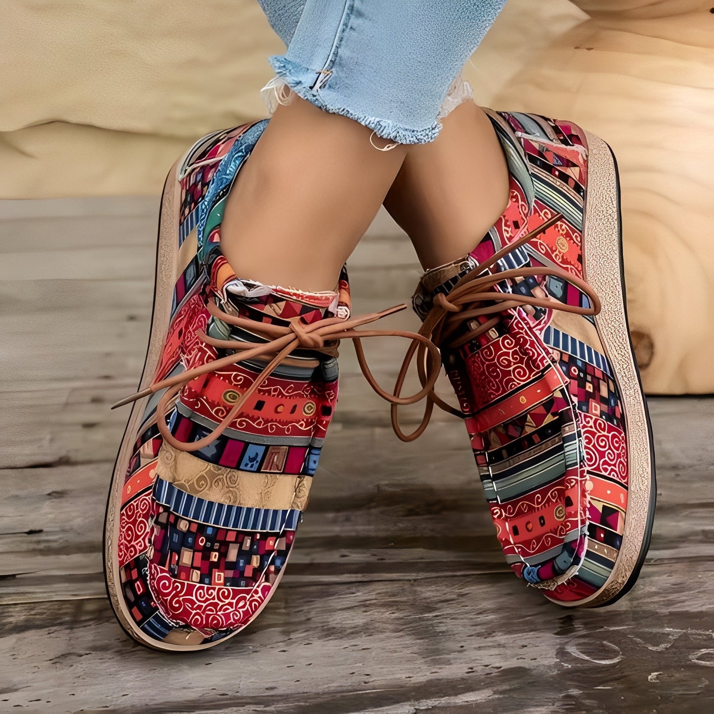 Shanice - Wygodne sztuczne sneakersy z amortyzacją dla kobiet