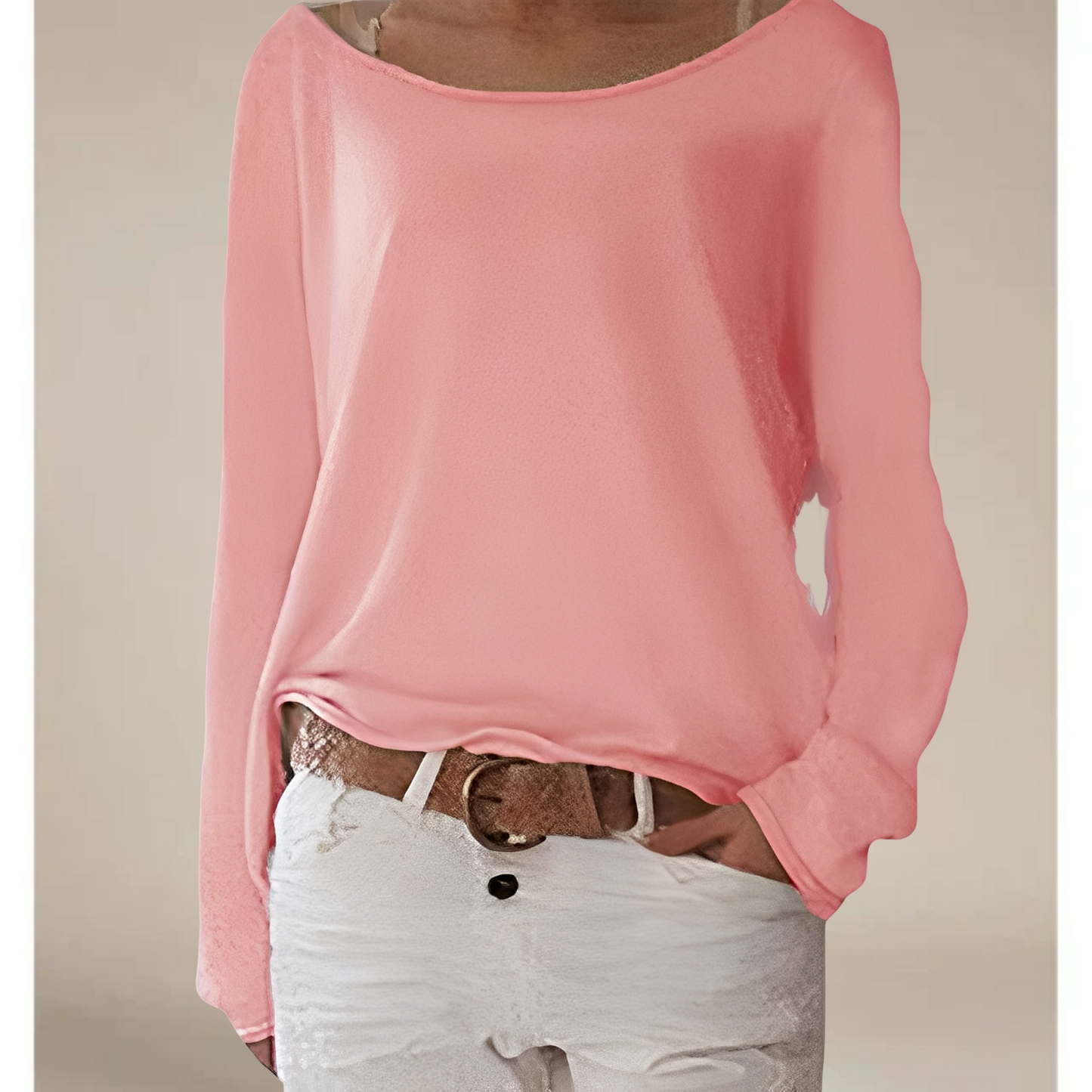 Alexa – Lekki sweter z okrągłym dekoltem