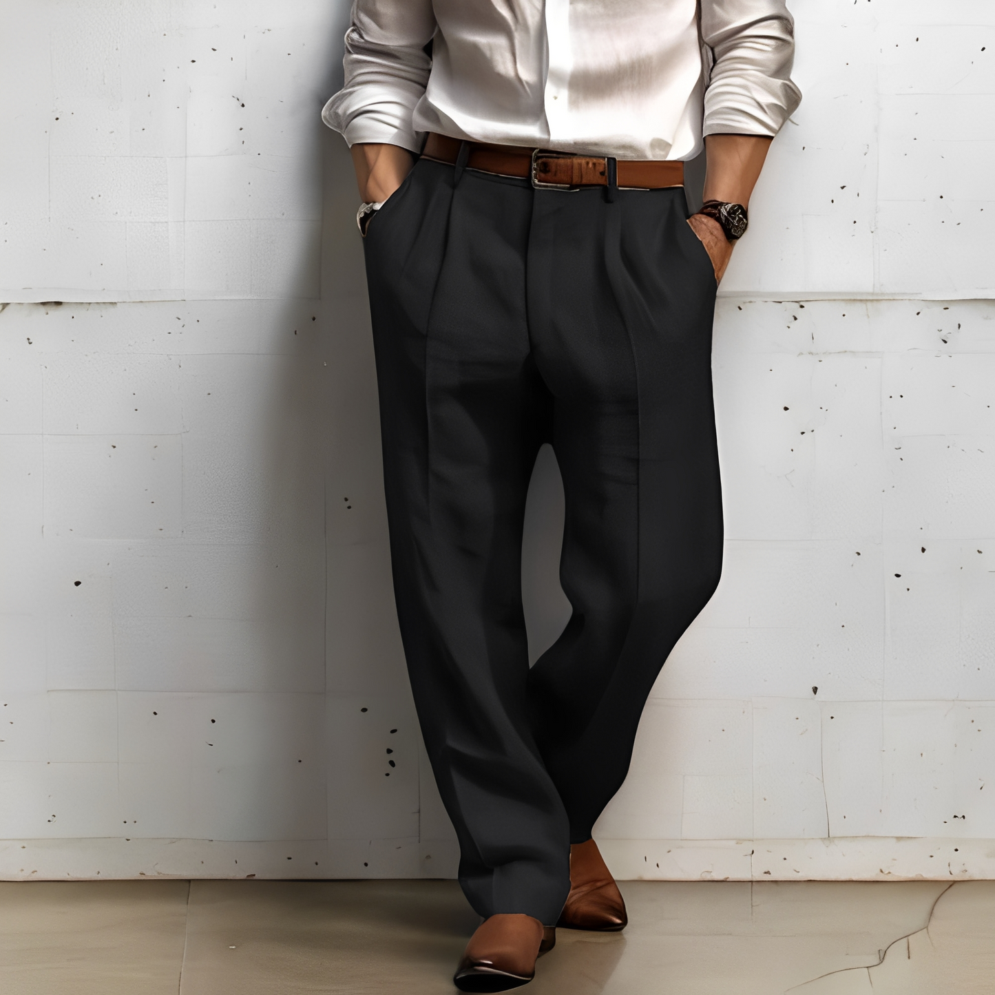 Aaden - Męskie szerokie spodnie, przepuszczające powietrze