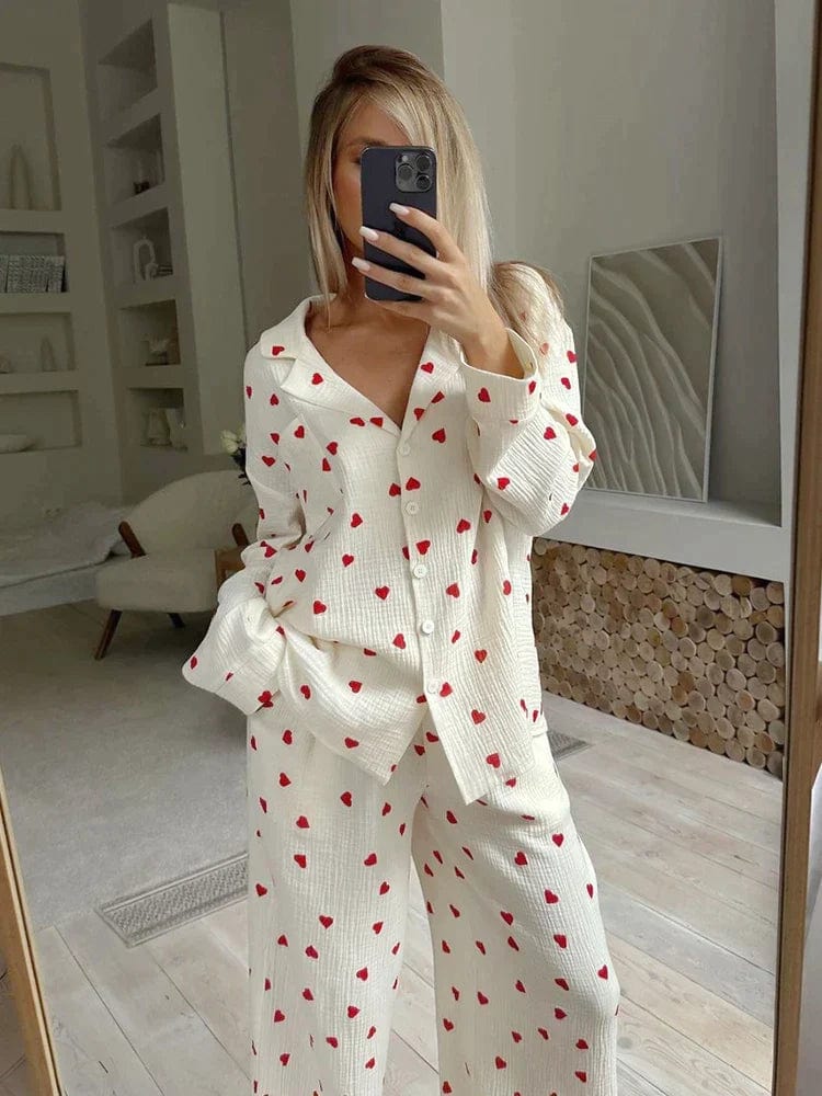 Lola – Stylowa piżama z motywem serc