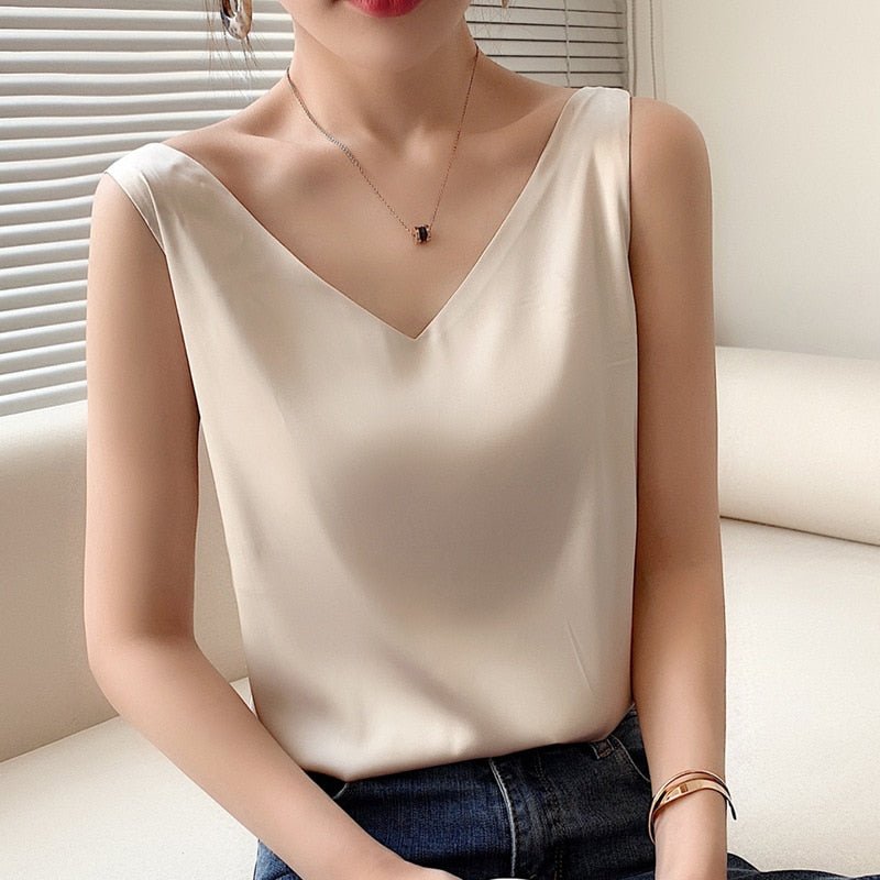 Diya - Stylowy V-Neck Top dla Kobiet