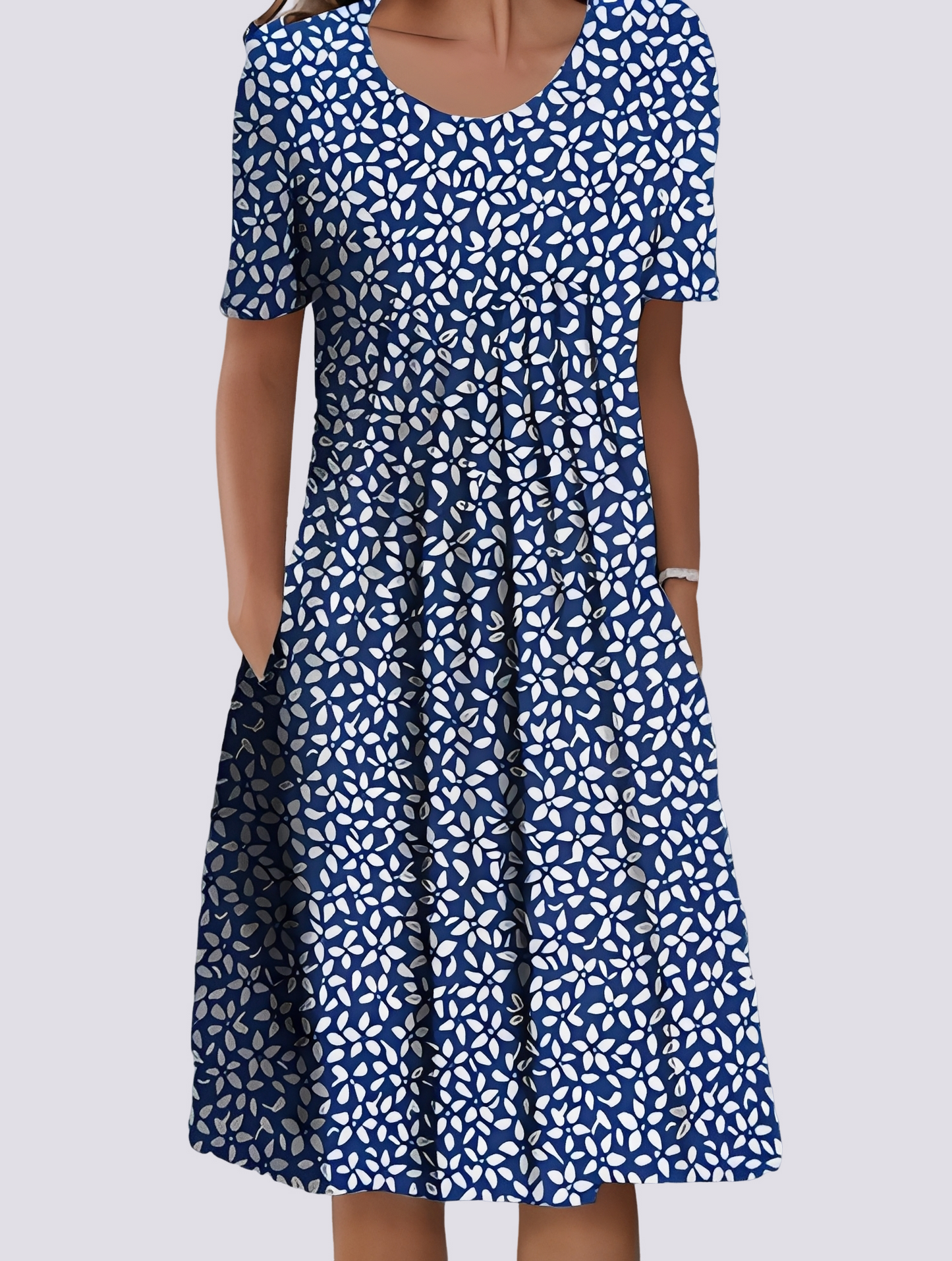 Aminah - Luźna Sukienka z Kwiatowym Wzorem dla Kobiet