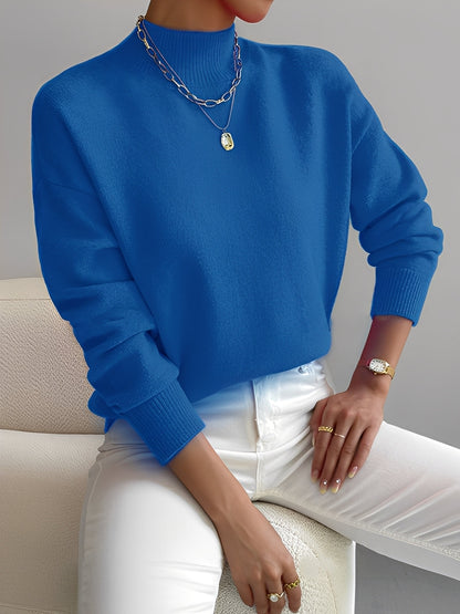 Roxana - Kobiecy elegancki sweter z wysokim kołnierzem