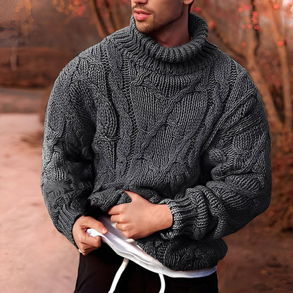 Adrian - Stylowy, grubo tkany sweter męski