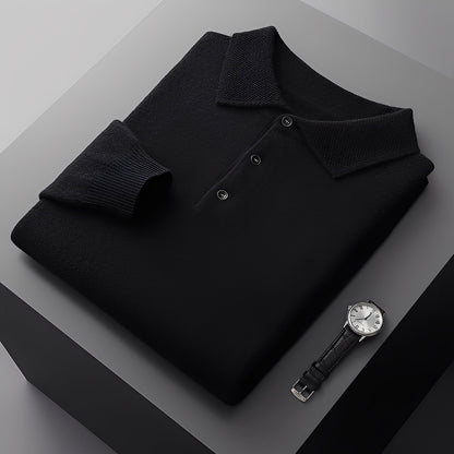 Romilly - Elegancki kaszmirowy sweter polo dla mężczyzn