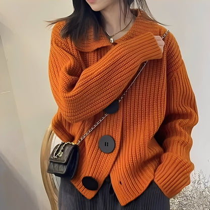 Alannah - Stylowy kardigan z dużymi guzikami dla kobiet
