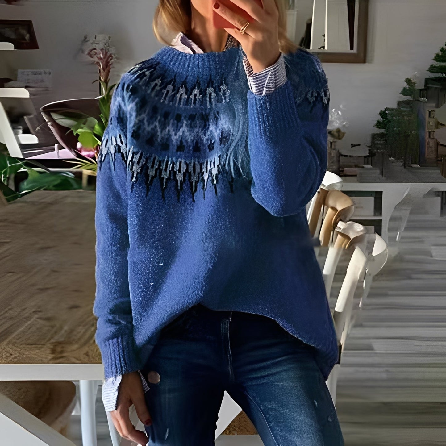 Margery - Klasyczny ciepły damski sweter z wełny