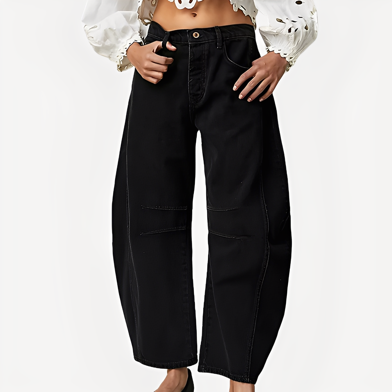 Celestine - Damskie jeansy o szerokim fasonie w tradycyjnym stylu