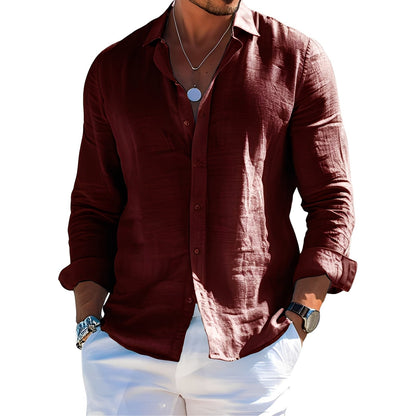 Félicien - Klasyczne polówki z długimi rękawami dla mężczyzn