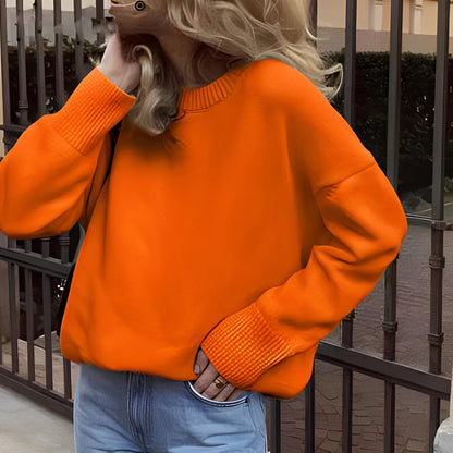 Shanelle - Tradycyjny damski sweter z okrągłym kołnierzem