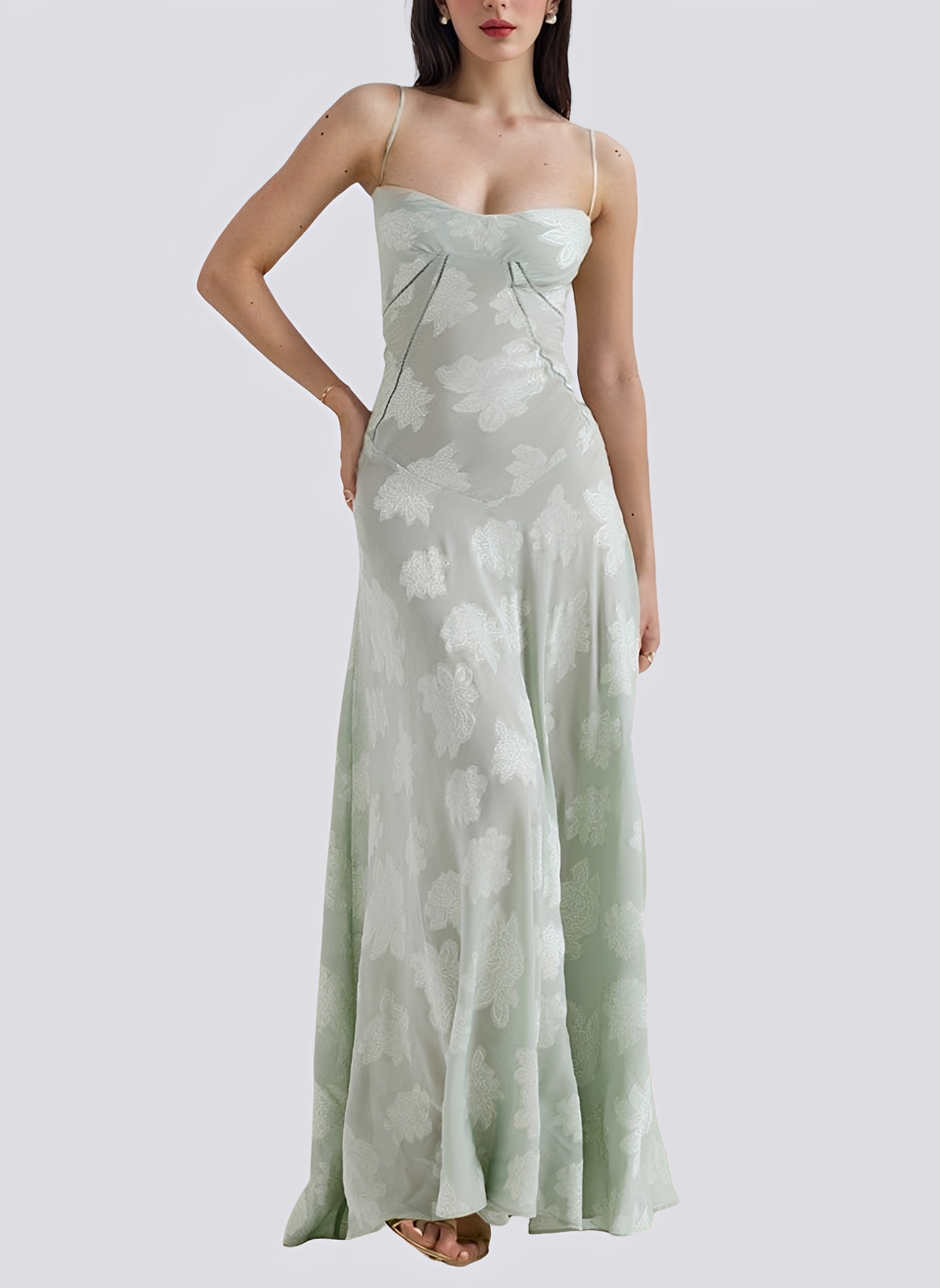 Lucia - Elegancka, wąska suknia maxi dla kobiet