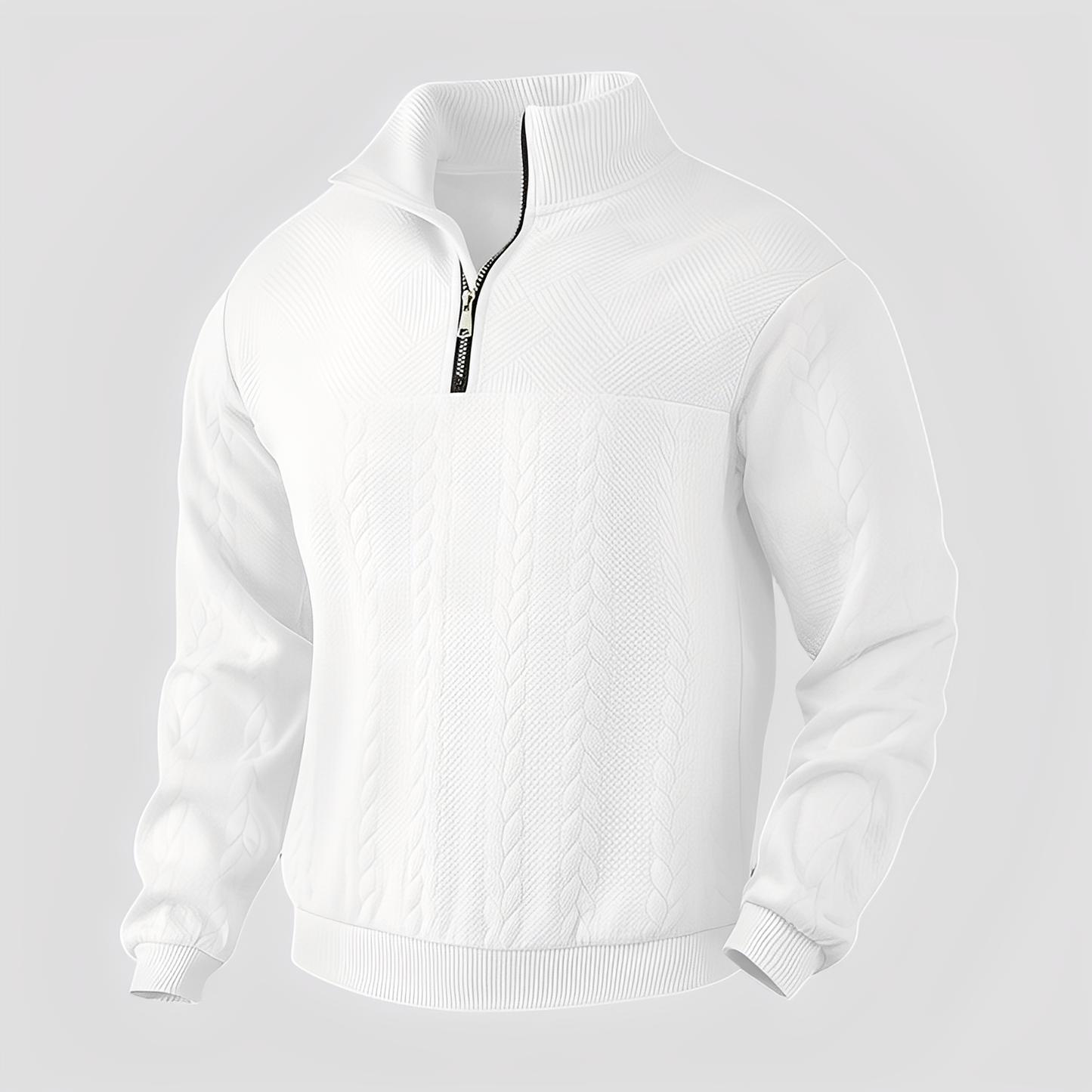 Warren - Klasyczny damski sweter z kaszmiru z zamkiem