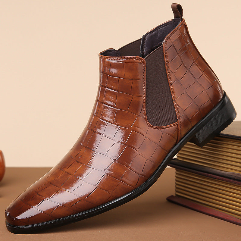Gladwin - Eleganckie, błyszczące skórzane buty dla panów