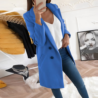 Tiffani - Stylowy długi płaszcz z wełny dla kobiet