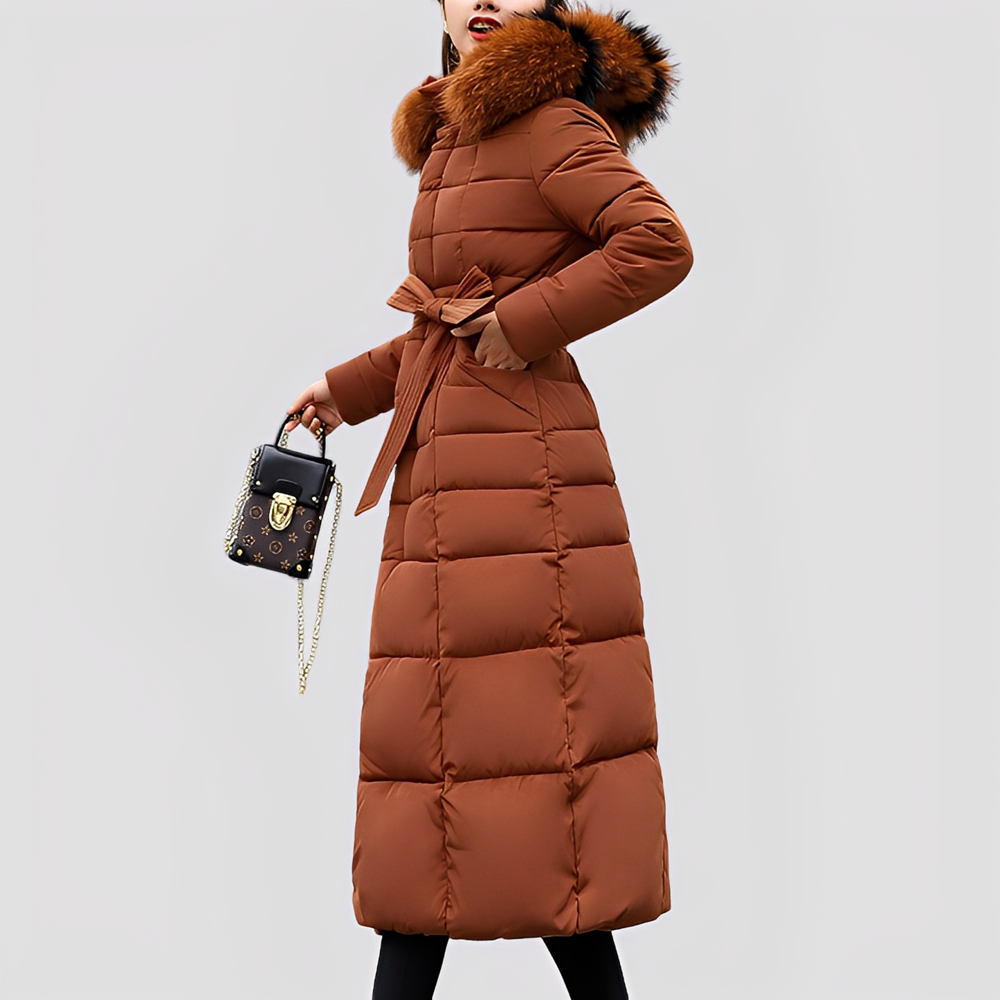 Mollie - Moda, długi płaszcz damski z pikowaniem