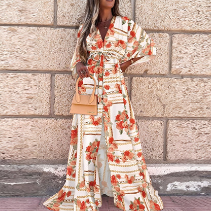 Elizabeth - Stylowa, nieregularna suknia maxi dla kobiet