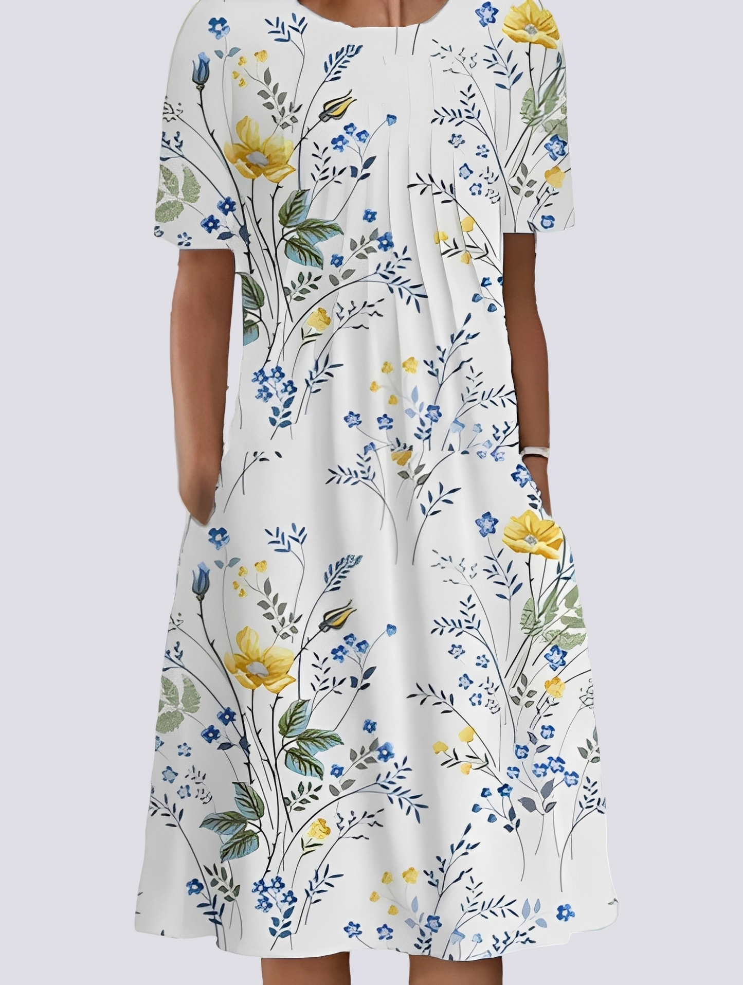 Aminah - Luźna Sukienka z Kwiatowym Wzorem dla Kobiet