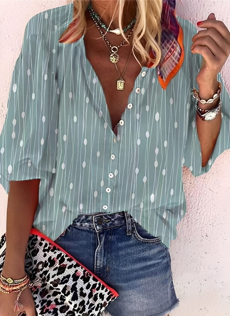 Kristina - Kolorowa, luźna bluzka dla kobiet