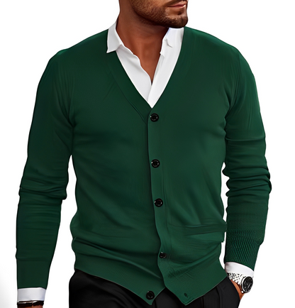 Kyler - Stylowy męski sweter zapinany na guziki