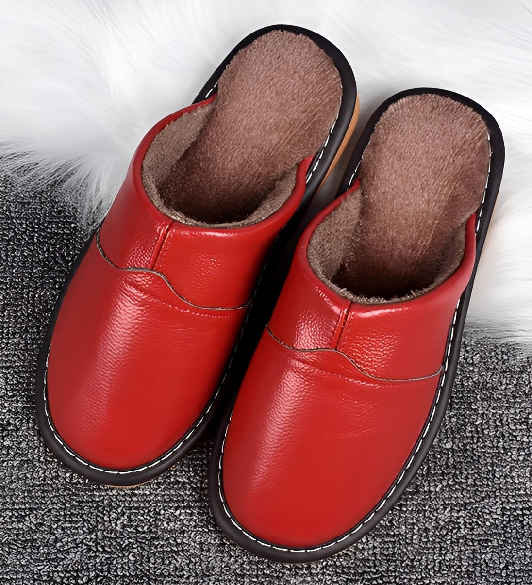 Jasper - Męskie kapcie z futerkiem, luźne