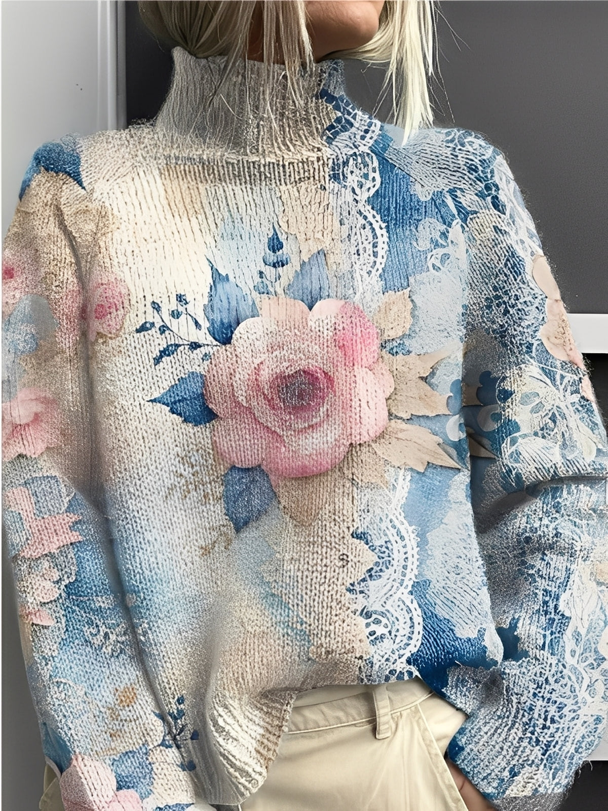 Giselle - Stylowy, kolorowy golf dla kobiet