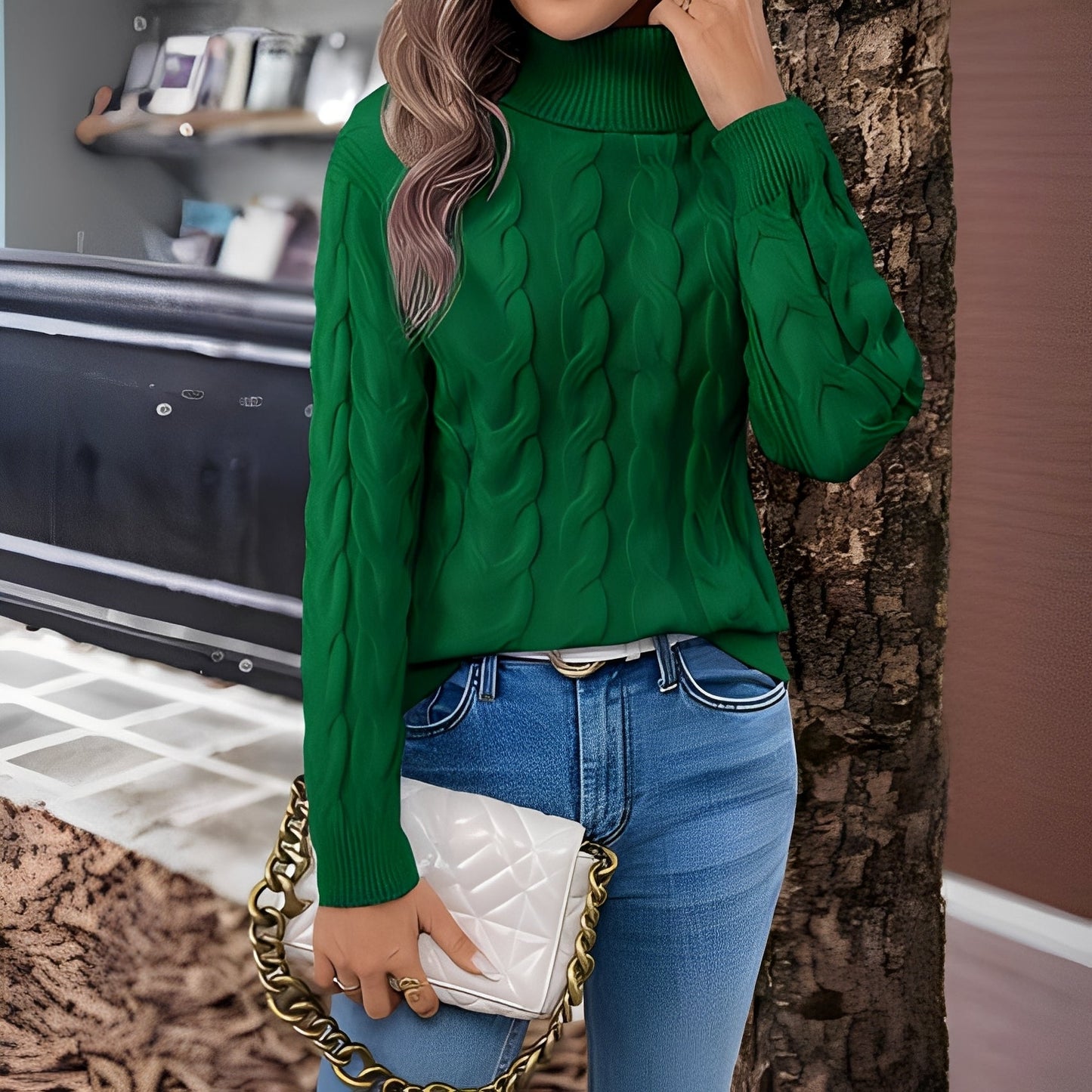 Amélie - Ciepły damski golf z bawełny