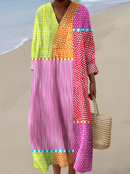 Jean - Stylowa, luźno szyta, średniej długości sukienka dla kobiet