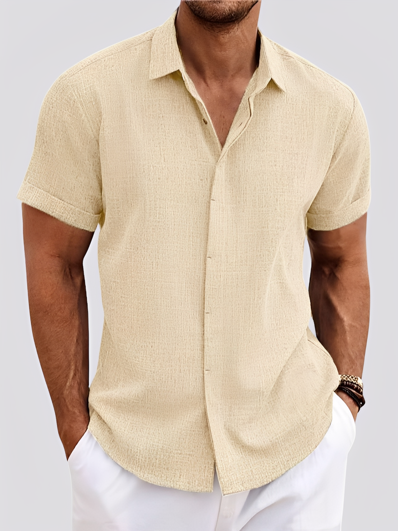 Declan - Wygodna koszula z guzikami dla mężczyzn
