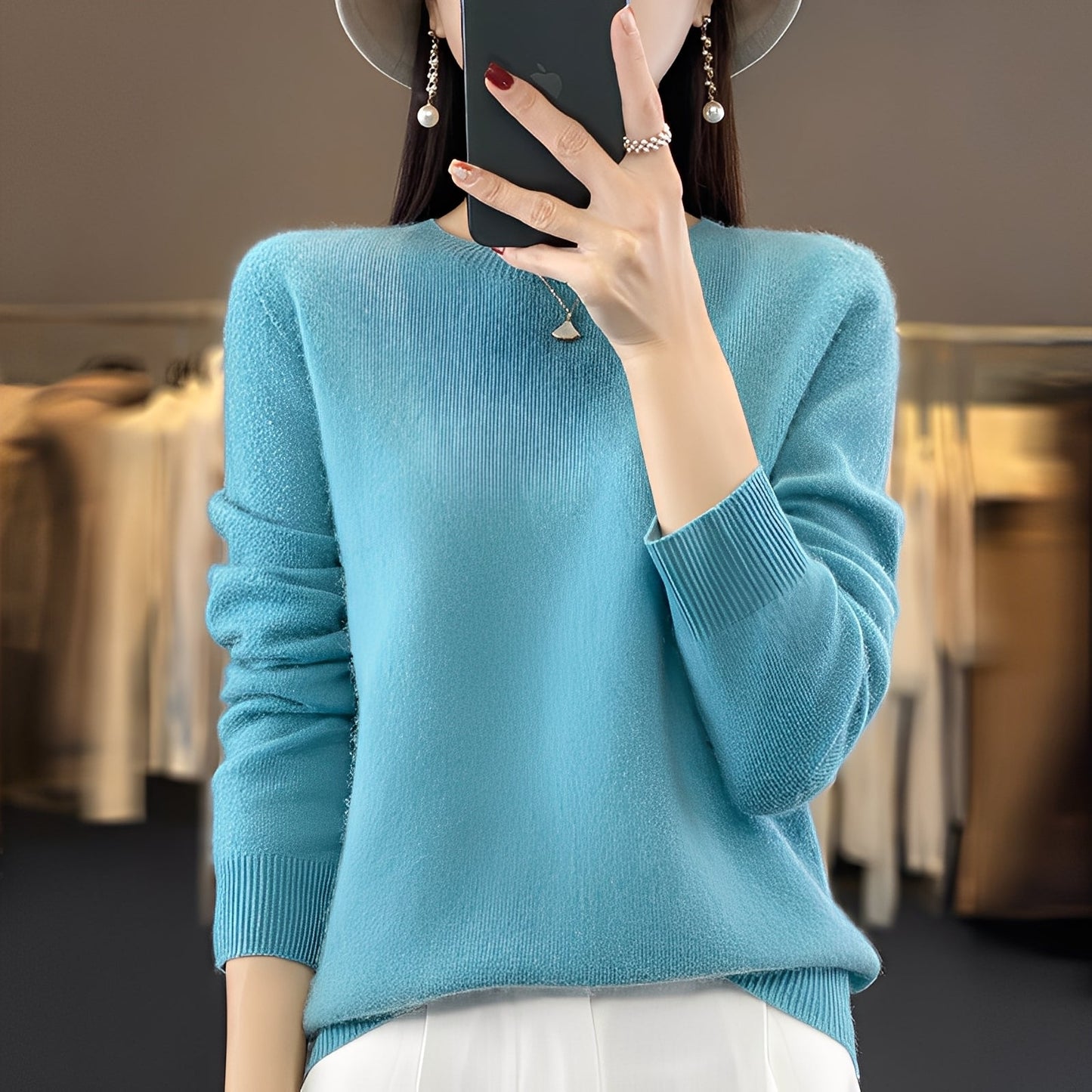 Cheyanne - Elegancki kaszmirowy sweterek damski