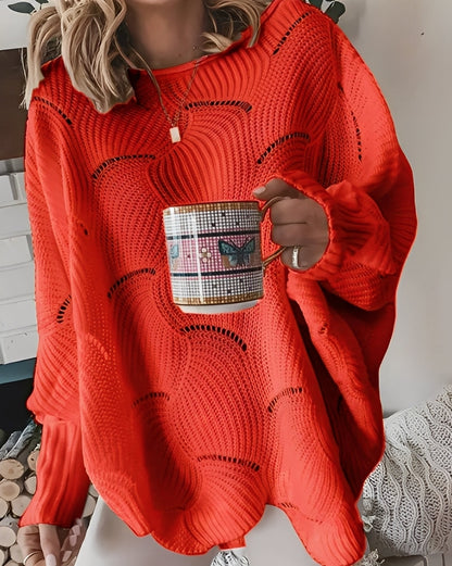 Kassandra - Stylowy, wycięty sweterek damski