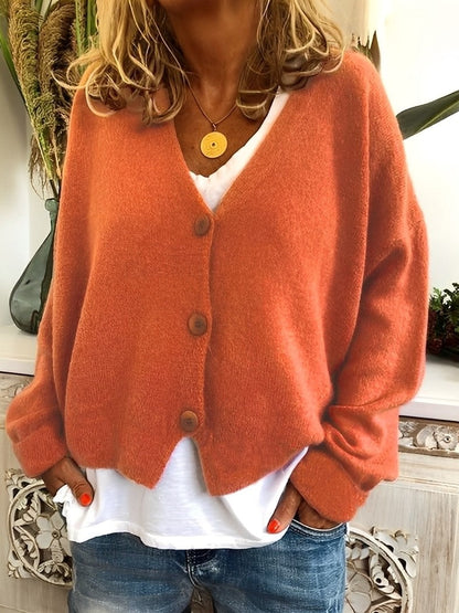 Evette - Luźny damski sweter z guzikami