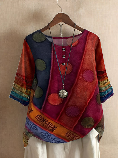 Bethany - Stylowa, luźna bluzka dla kobiet