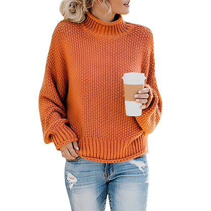 Evalyn - Luźny golfowy sweter damski