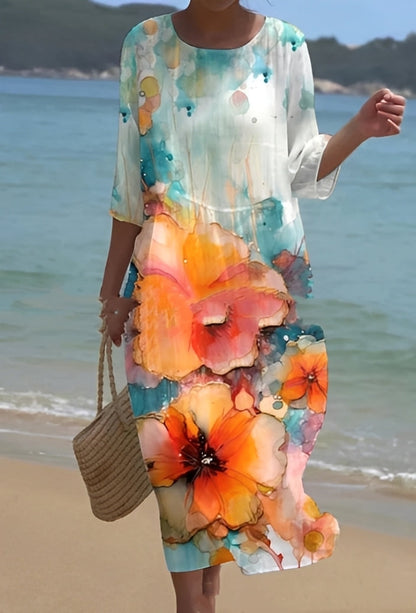 Lowri - Stylowa sukienka w kwiatowy wzór dla kobiet