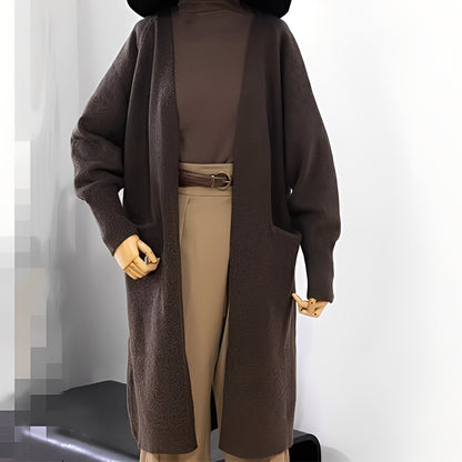 Claudie - Kardigan długi klasyczny dla kobiet